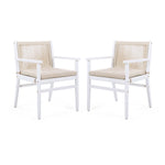 Outdoor Dining Armchair (Set of 2) - Beige / White