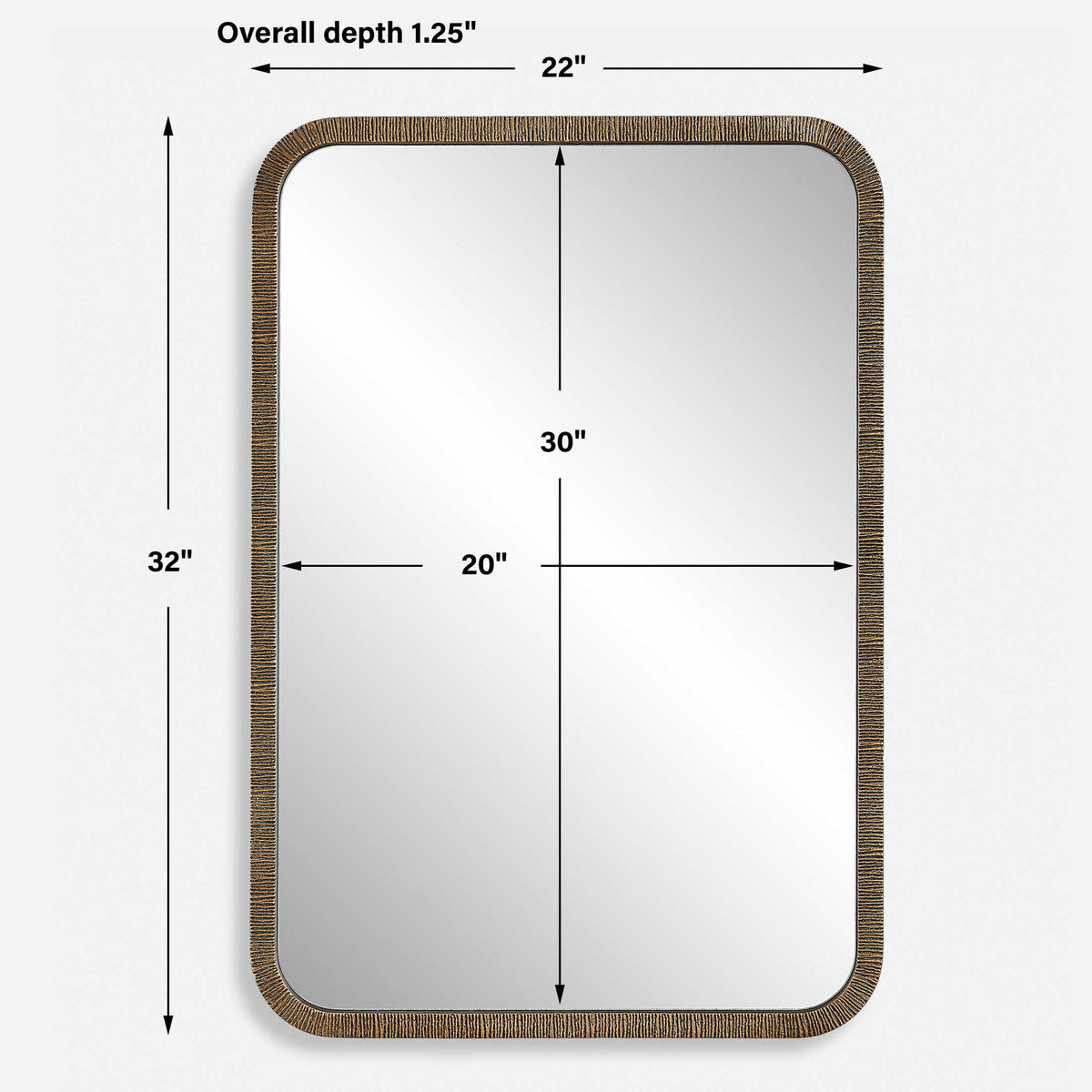 32" Mirror - Gold