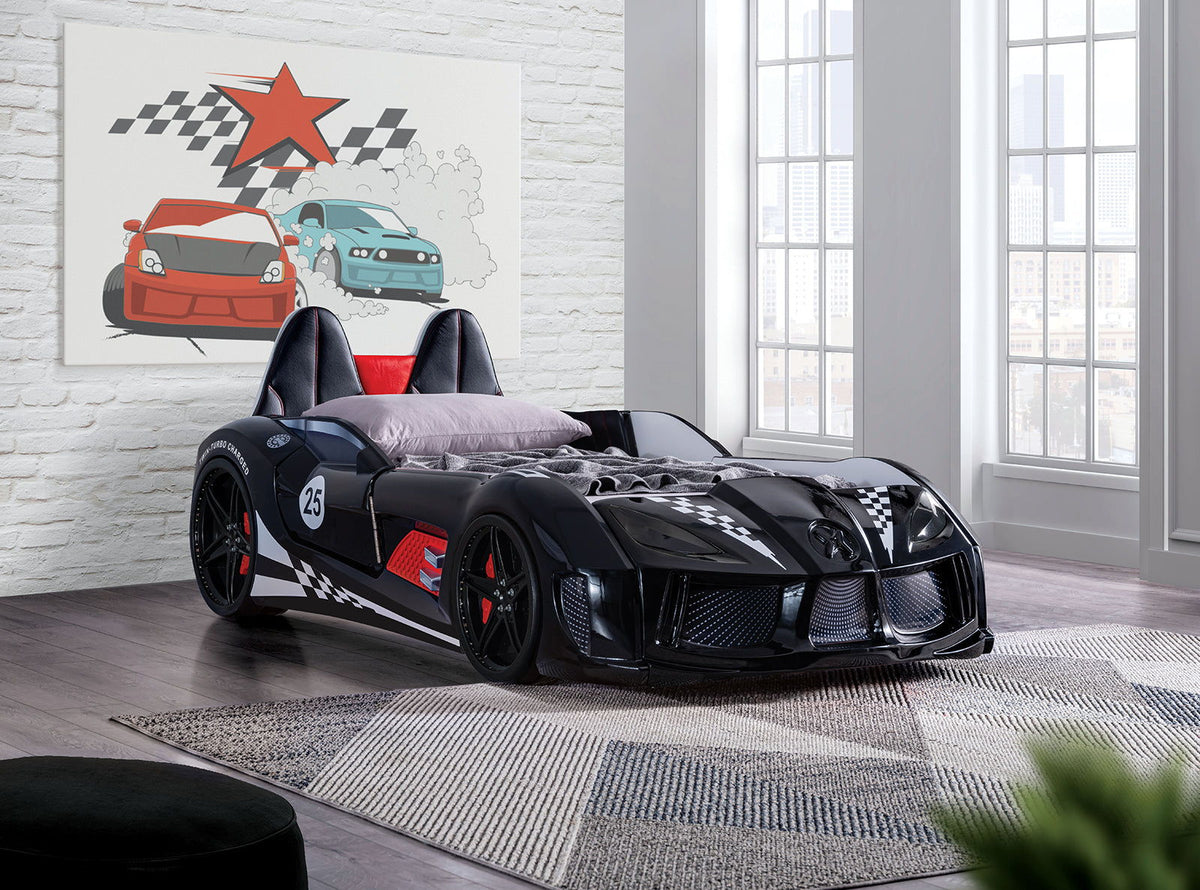 Trackster - Twin Car Bed, Black