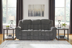 Foreside - Reclining Sofa - Charcoal - R&R Furniture Gallery (Fountain Valley, CA)
