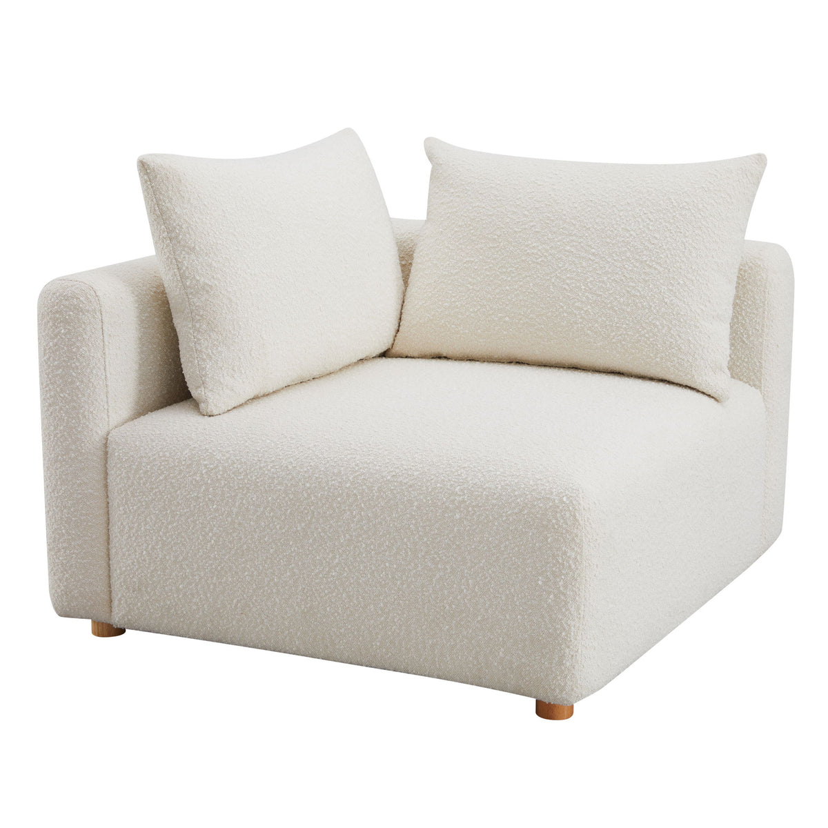 Hangover - Boucle Modular Corner Chair - Cream - R&R Furniture Gallery (Fountain Valley, CA)