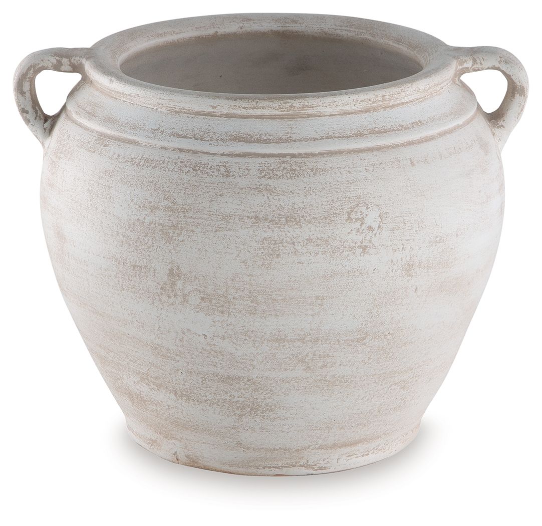 Elegant 9-inch vase from Signature Design by Ashley® in neutral tones, showcasing a sleek, modern design suitable for home decor.