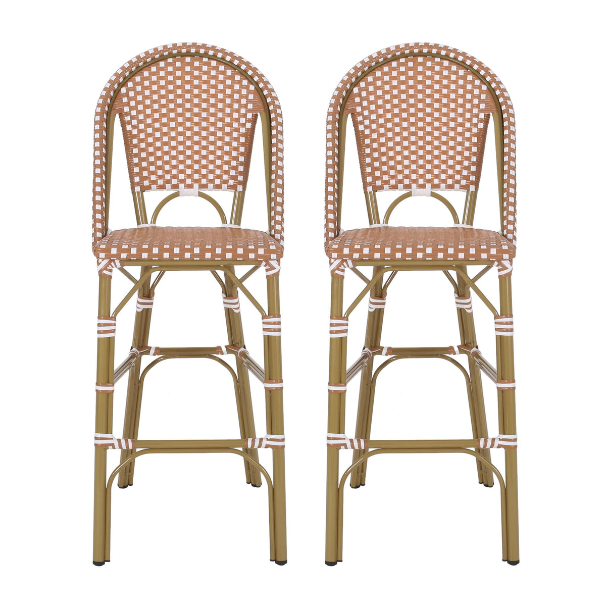 Outdoor Pe Rattan French Barstool Set