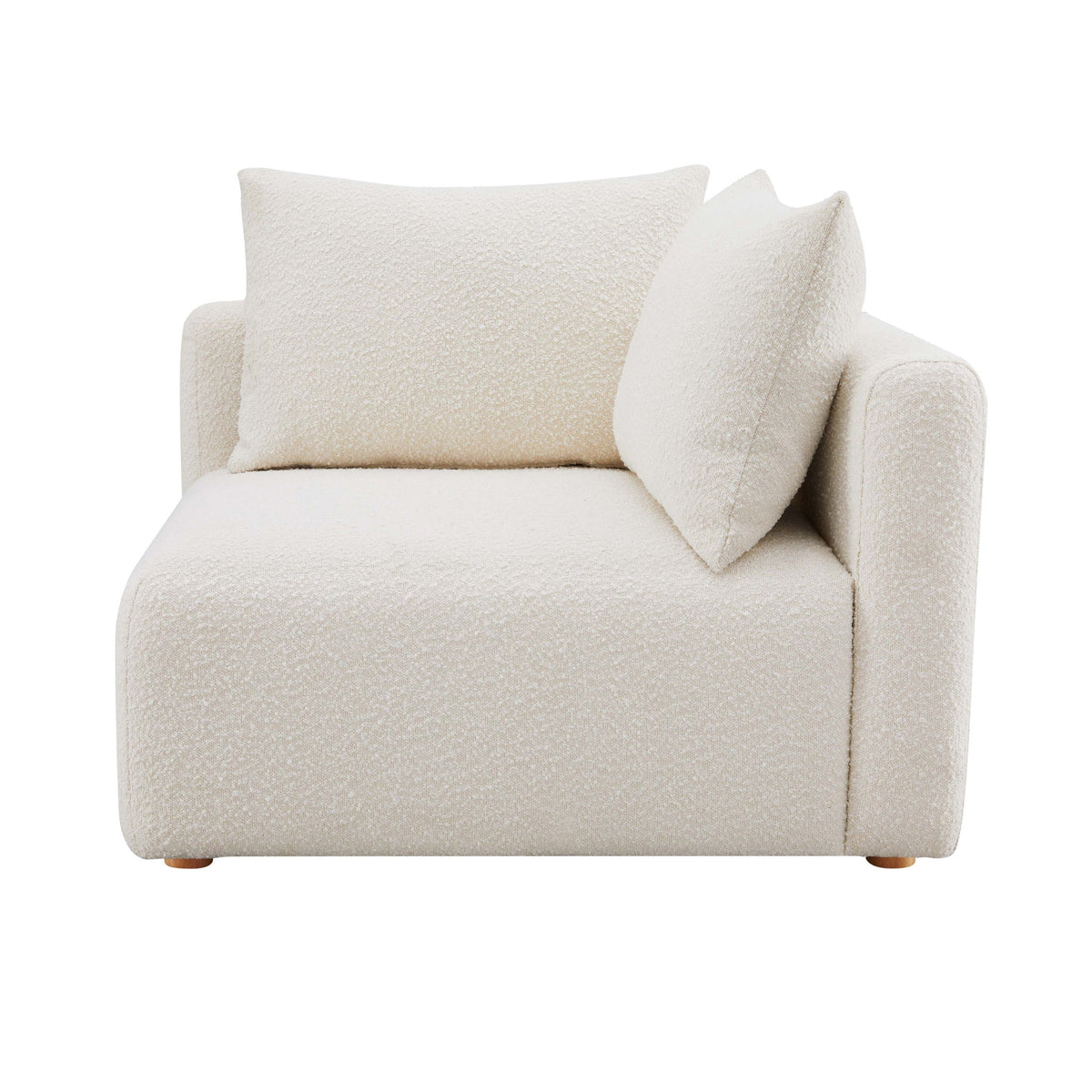Hangover - Boucle Modular Corner Chair - Cream - R&R Furniture Gallery (Fountain Valley, CA)