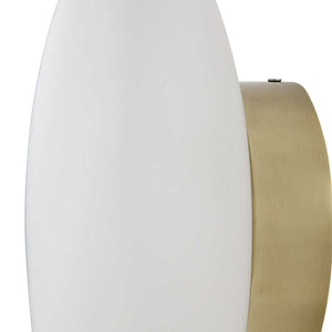 New Moon - Sconce - White / Bright Brass