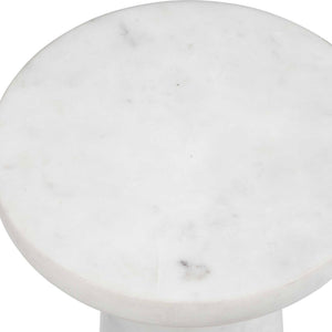 Lirra - Marble Drink Table - White