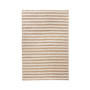 Classic Home Rhodes Stripe Area Rug featuring a modern, multicolored striped pattern on soft woven fabric.