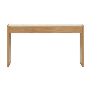 Paige - Console / Desk - Natural Oak - R&R Furniture Gallery (Fountain Valley, CA)
