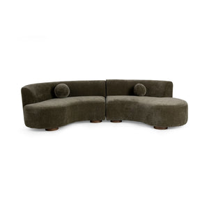Classic Home Octavia stationary sectional sofa with plush cushions and modern design in a neutral fabric.