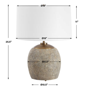 Raylan - Textured Table Lamp - Gray