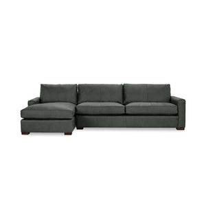Classic Home Coburn chaise sofa, stationary sectional with plush cushions and modern design, perfect for living room comfort.