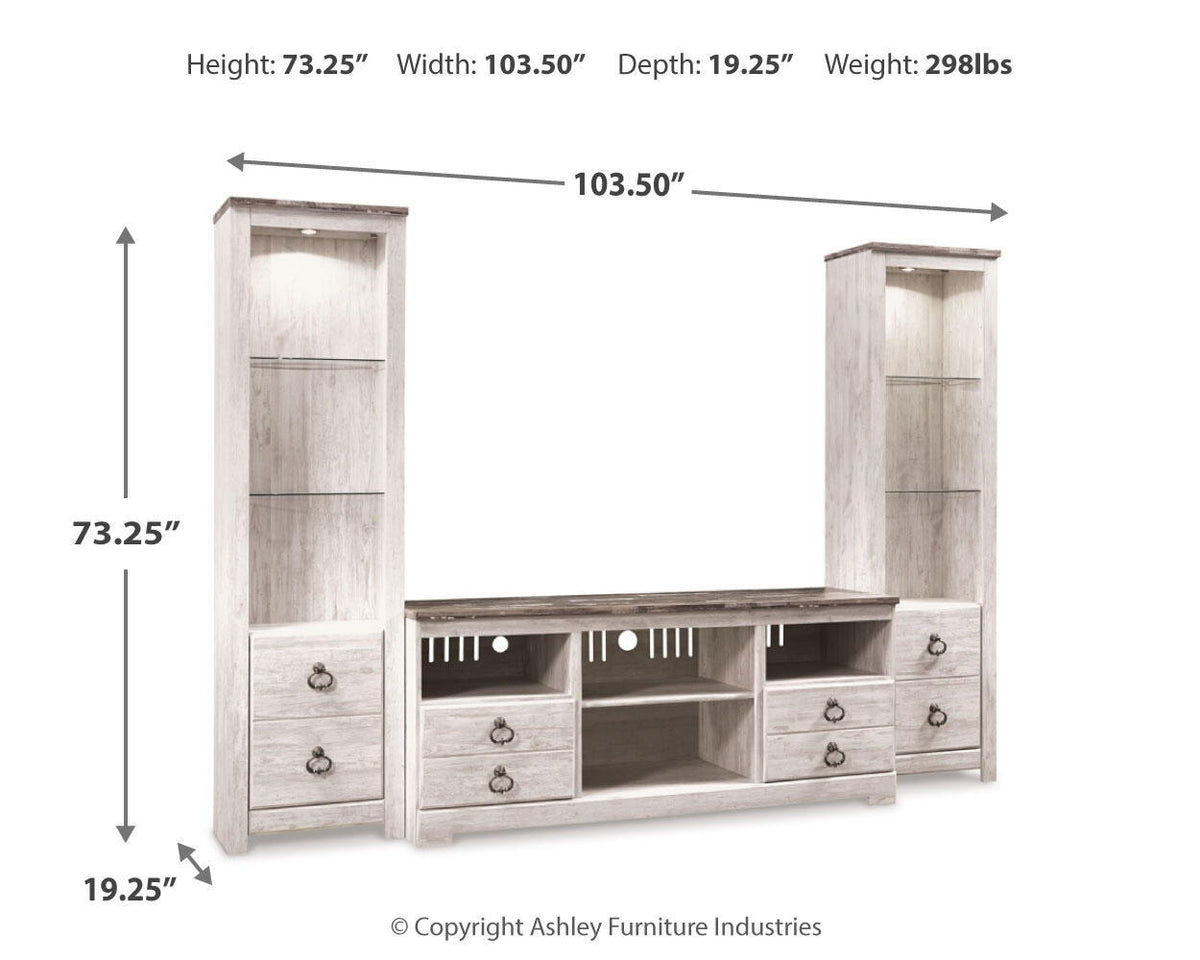 Willowton - Entertainment Center With Fireplace Option