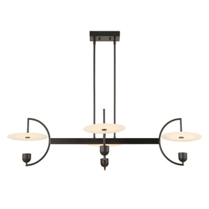 Kyoto - 4 Light Linear LED Chandelier - Black