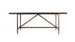 Shane - Modern Acacia & Brass Dining Table