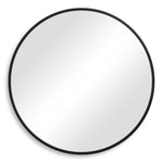 Contemporary Round Mirror - Black Matte