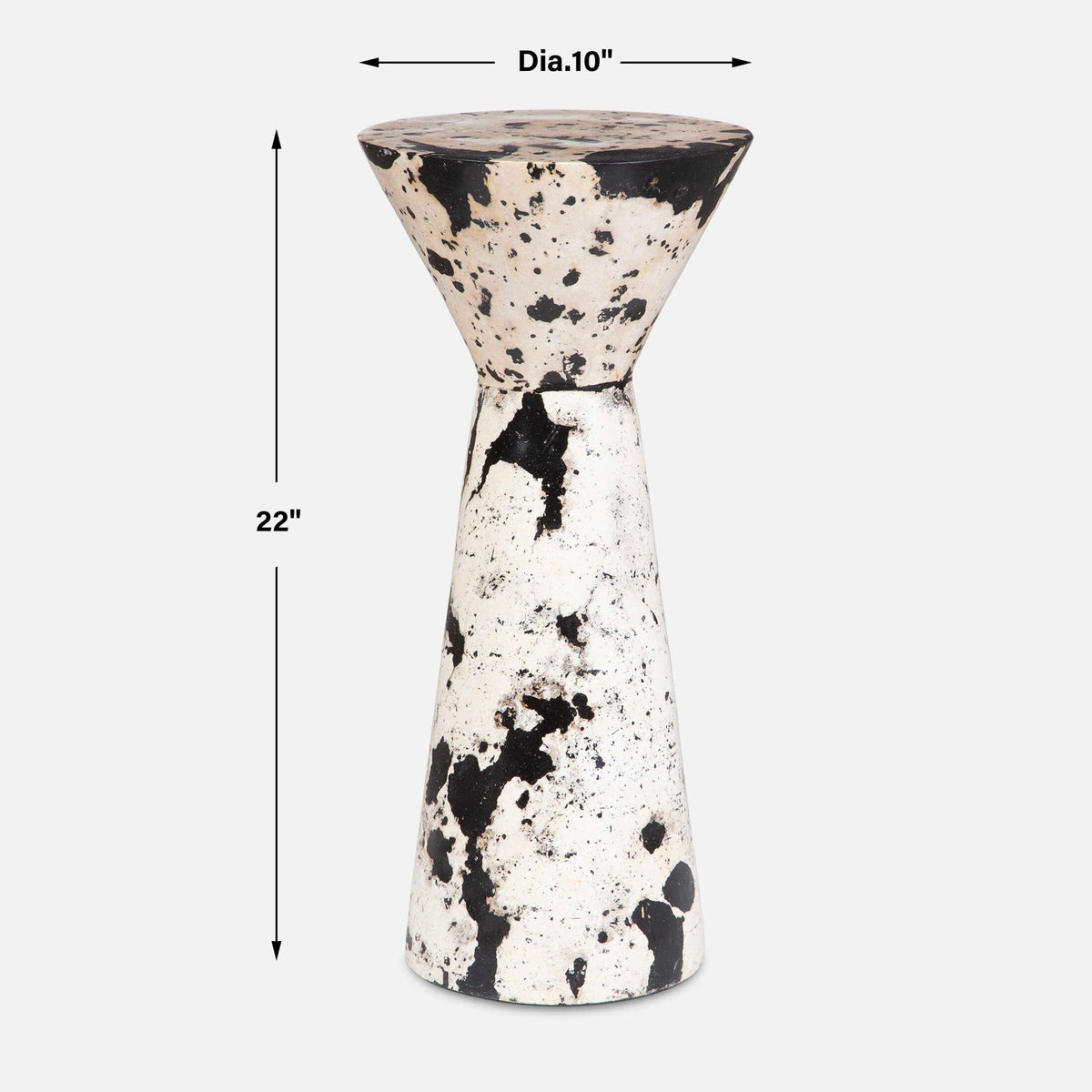 Lenora - Stone Drink Table - Black