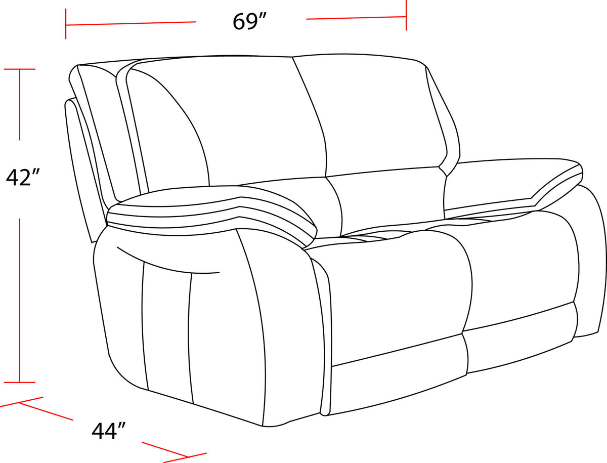 Vail - Power Reclining Loveseat - Burnt Sienna