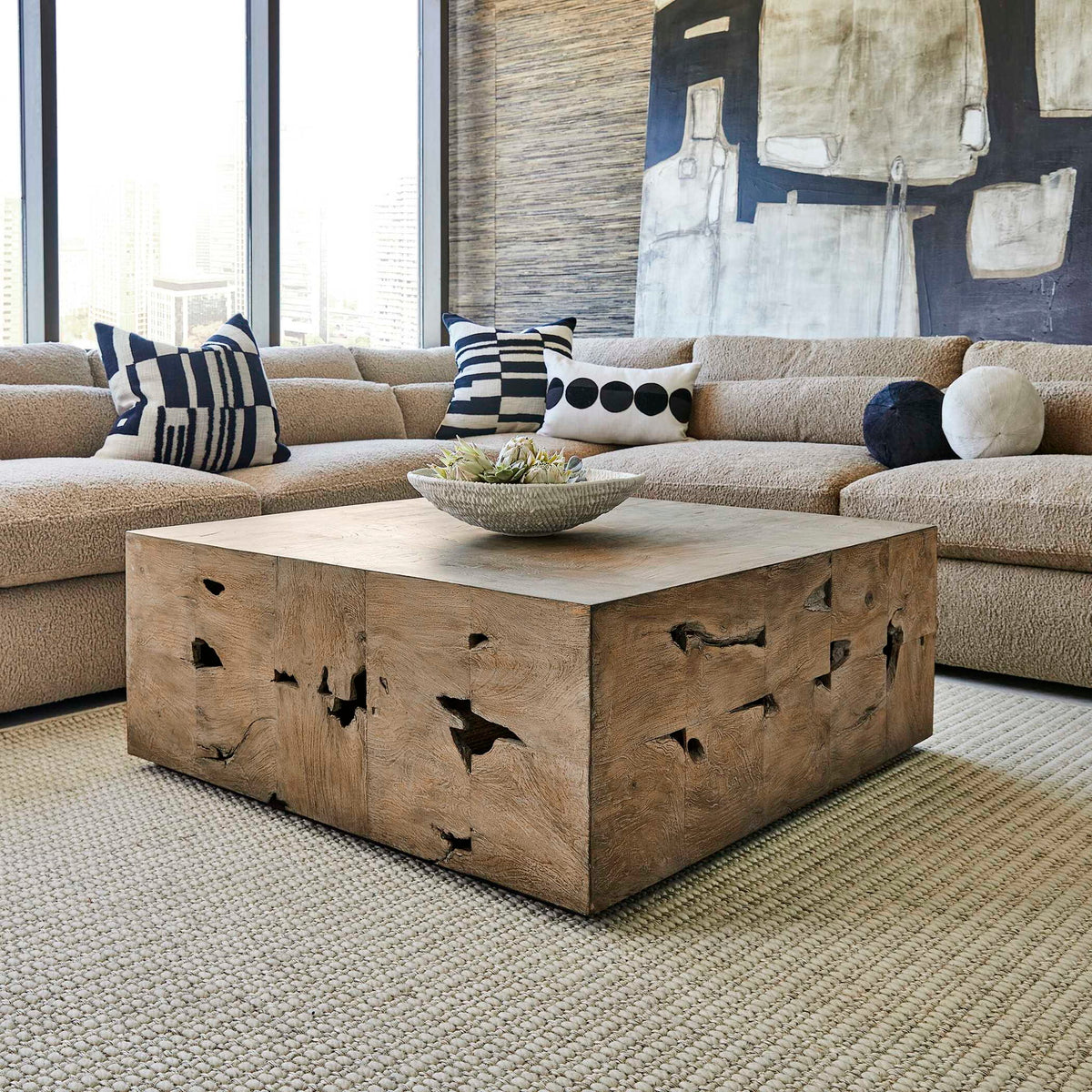Teak Tac Toe - Coffee Table