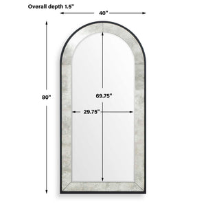 Marlowe - Antique Arch Mirror - Black