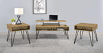 Fanning 3-piece Lift Top Coffee and End Table Set Golden Oak
