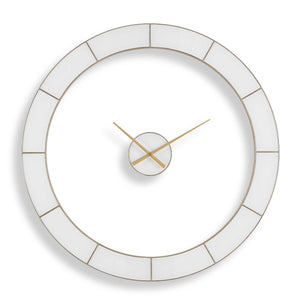 Ivory Halo - Minimalist Wall Clock - Gold / White