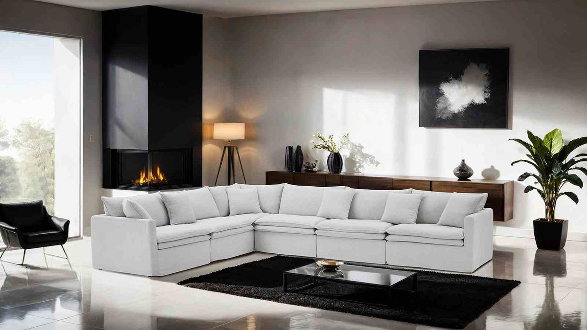 L-Sectional, Light Gray - FM63010LG-SECT