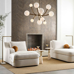 Lunar - 12 Light Pendant - Brass / White