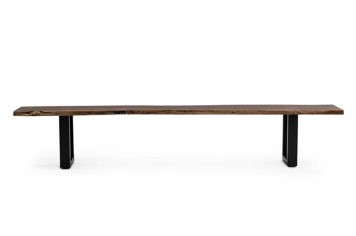 Taylor - X-Large 102" Modern Live Edge Dining Bench — view 2