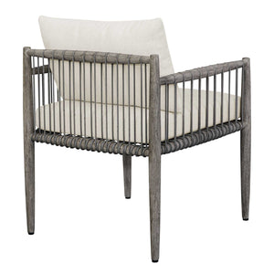 Borneo - Outdoor Dining Chair - White / Dark Gray