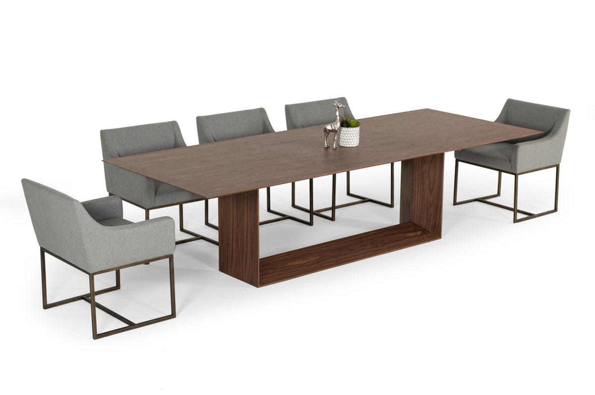 Channa - Modern Walnut Dining Table — view 3