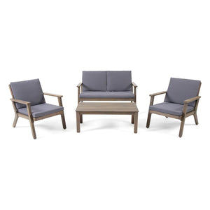 Avacyn - Outdoor Acacia Wood 4 Seater Chat Set With Cushions