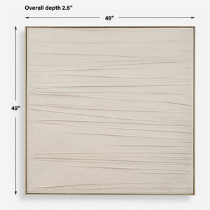 Walking The Line - Minimalist Canvas Art - Gray