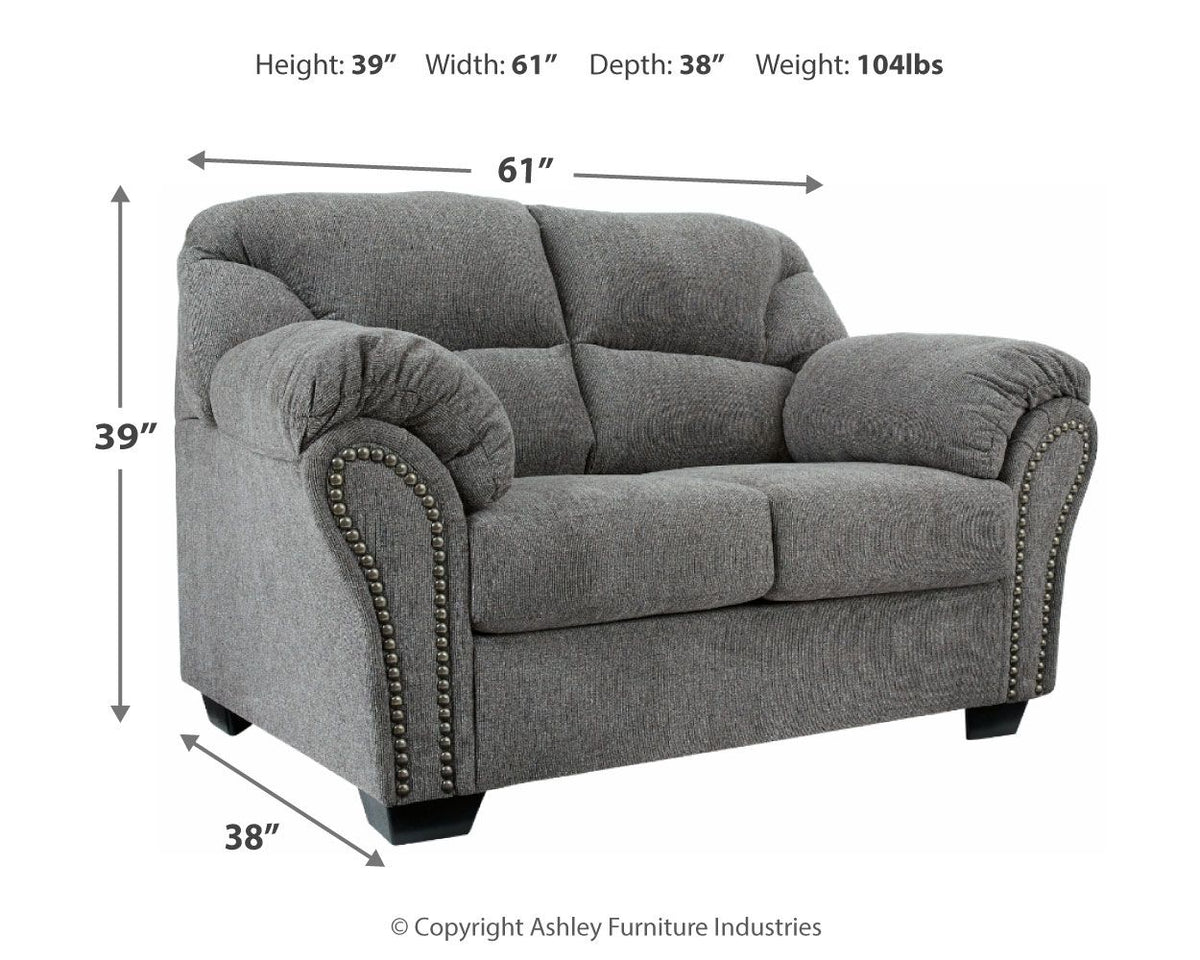 Allmaxx - Loveseat - Pewter - R&R Furniture Gallery (Fountain Valley, CA)