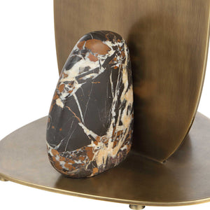 Rock Formation - Accent Table - Bronze / Black