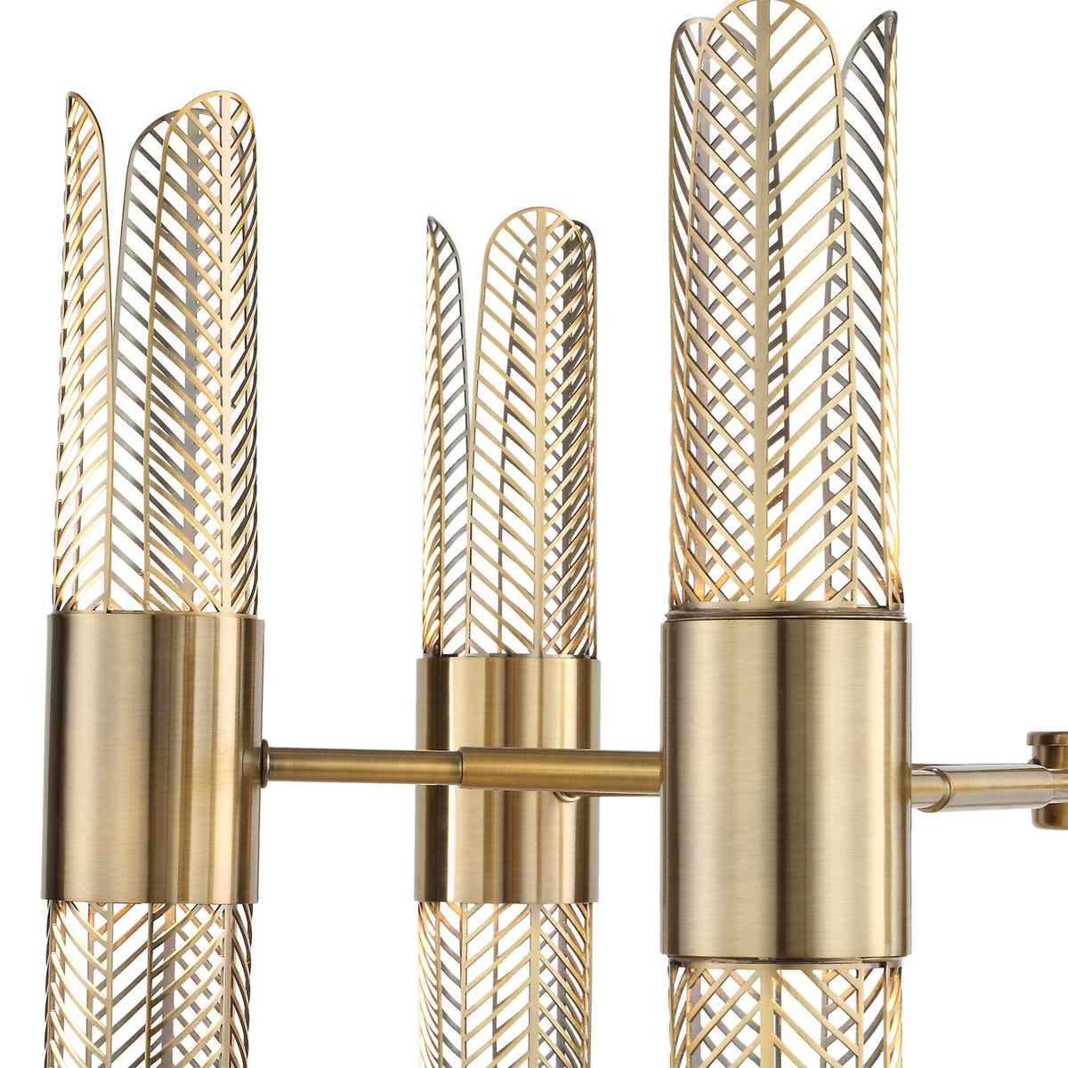 Cret - 12 Light Brass Chandelier - Bronze