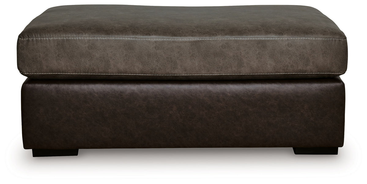 Castille Way - Oversized Accent Ottoman - Fossil - R&R Furniture Gallery (Fountain Valley, CA)