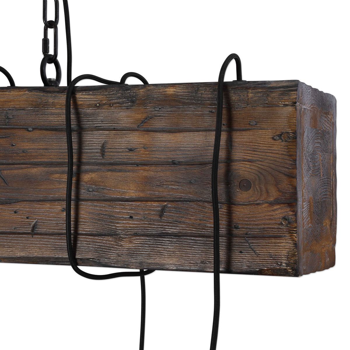 Reading Station - 9 Light Pendant - Bronze / Woodtone