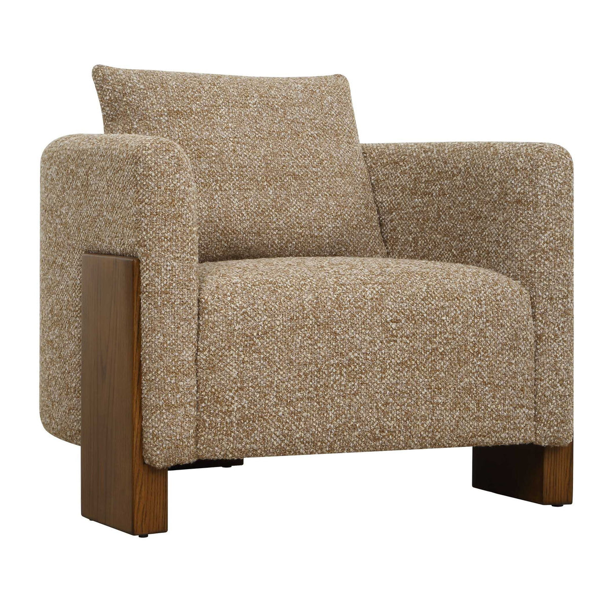 Halligan - Upholstered Accent Chair - Brown