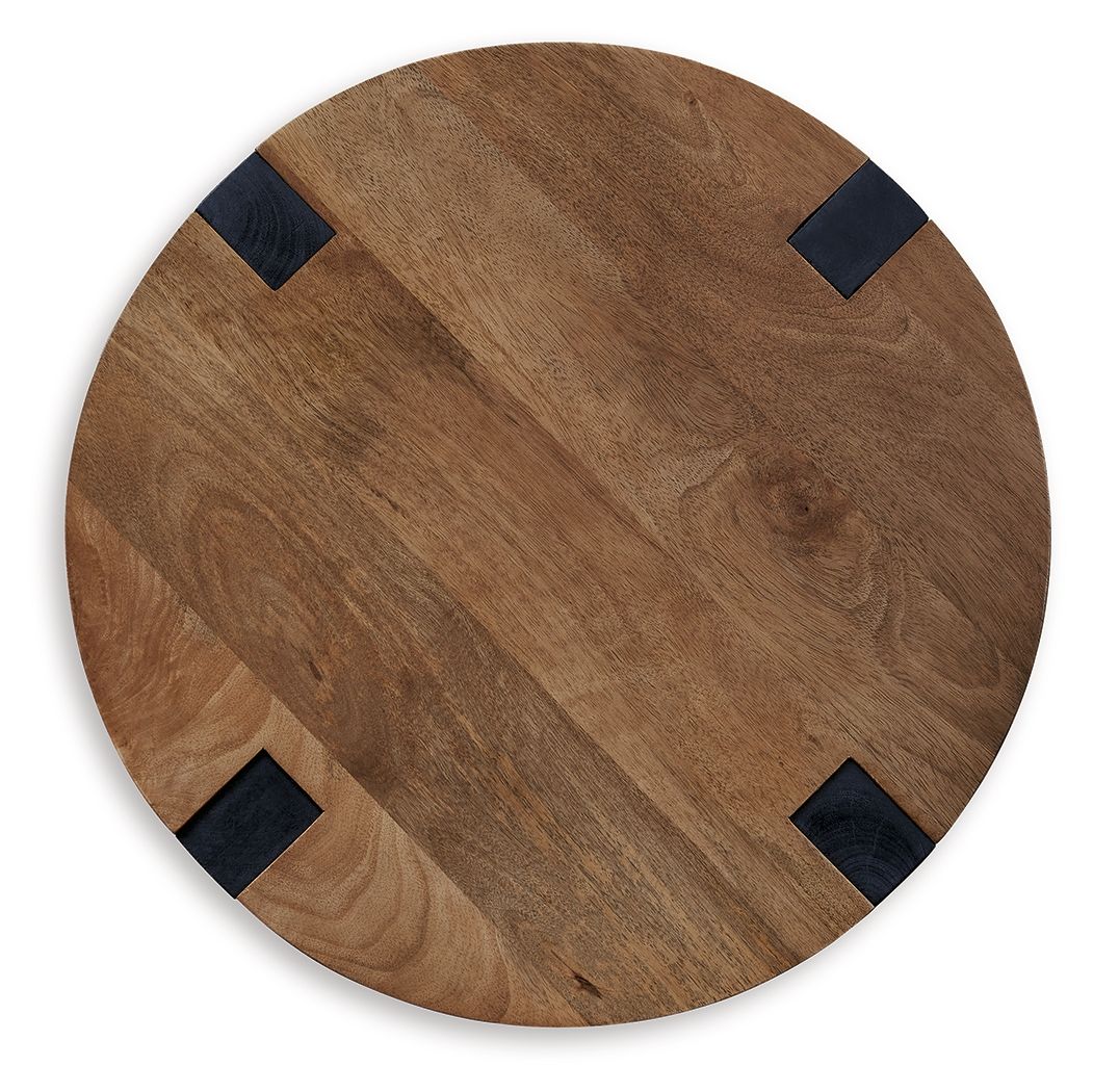 Hanneforth - Round End Table - Brown - R&R Furniture Gallery (Fountain Valley, CA)