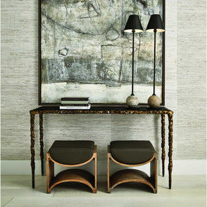 Lava - Console Table - Black / Brass