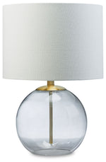 Samder - Glass Table Lamp - White - R&R Furniture Gallery (Fountain Valley, CA)