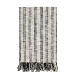 Throws - TC Linna Throw - Natural / Black - R&R Furniture Gallery (Fountain Valley, CA)