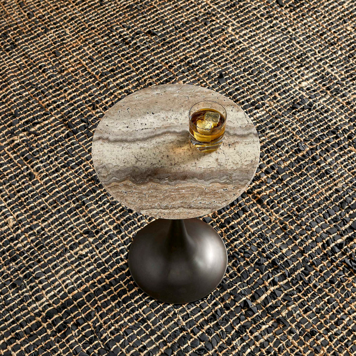 Brenton - Accent Table - Bronze / Brown