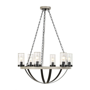 Edgecomb - 6 Light Indoor-Outdoor Chandelier - Black / Gray