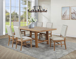 Middleton 7-piece Extension Leaf Dining Set Brown and Beige