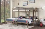 Hortense - Triple Twin Bunk Bed, Warm Gray