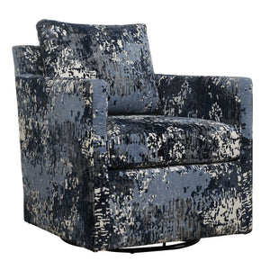 Tisdell - Patterned Swivel/Glider - Blue