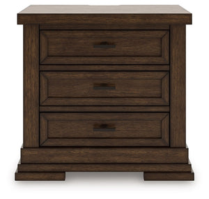 Taffenbrook - Three Drawer Night Stand - Medium Brown - R&R Furniture Gallery (Fountain Valley, CA)