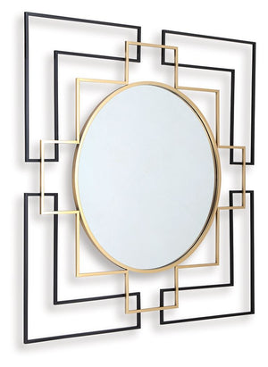 Oceanal - Accent Mirror - Black / Gold Finish - R&R Furniture Gallery (Fountain Valley, CA)