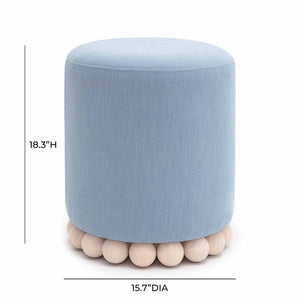 Dex - Upcycled Fabric Ottoman